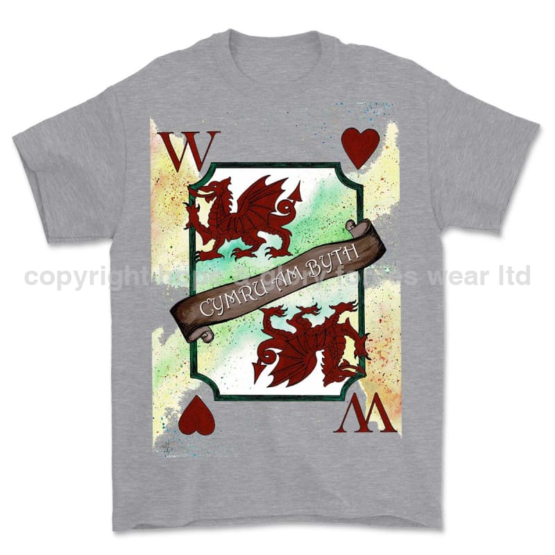 Wales Forever Playing Card Art Printed T-Shirt