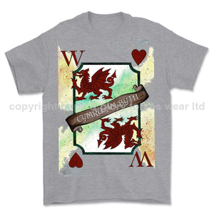 Wales Forever Playing Card Art Printed T-Shirt