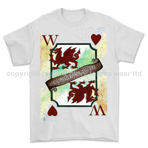 Wales Forever Playing Card Art Printed T-Shirt