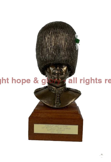 Welsh Guards Bust Cold Cast Bronze Military Statue Sculpture