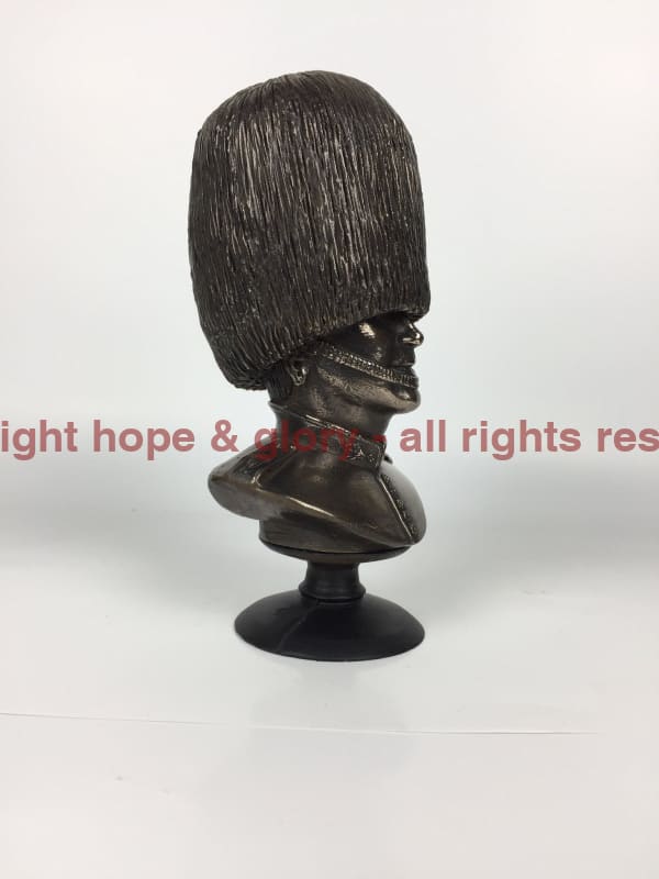 Military Statue - Welsh Guards Bust Cold Cast Bronze Military Statue Sculpture