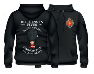 Welsh Guards Buttons In Five's Double Side Printed Hoodie