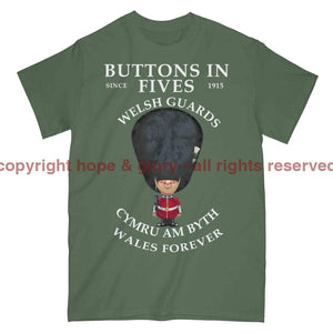 Welsh Guards Buttons In Fives Military Printed T-Shirt