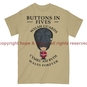 Welsh Guards Buttons In Fives Military Printed T-Shirt