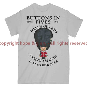 WELSH GUARDS BUTTONS IN FIVES Military Printed T-Shirt