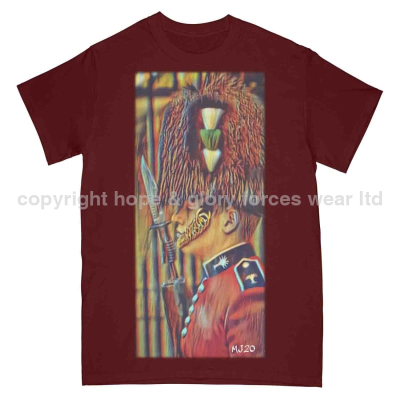 Welsh Guards Ceremonial On Parade Art Printed T-Shirt