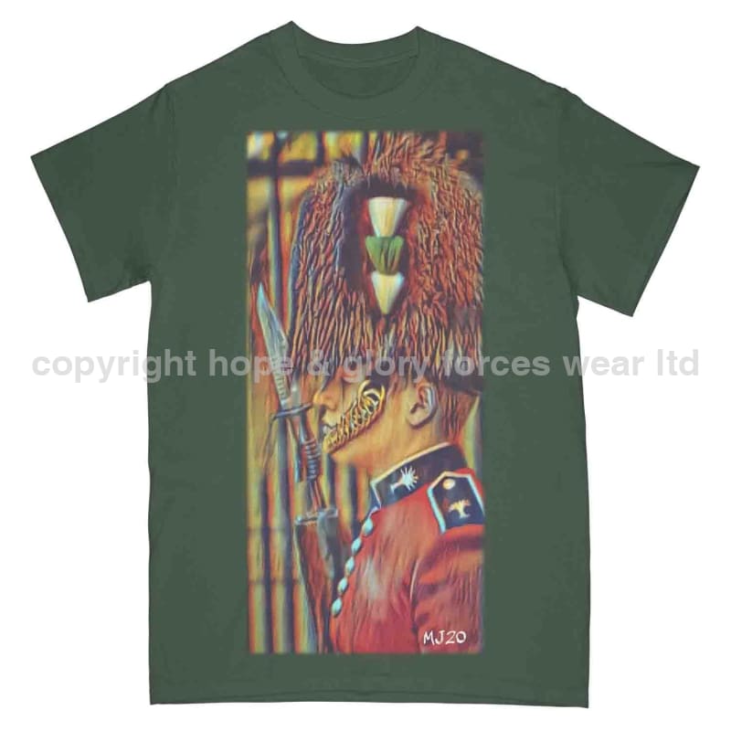 Welsh Guards Ceremonial On Parade Art Printed T-Shirt