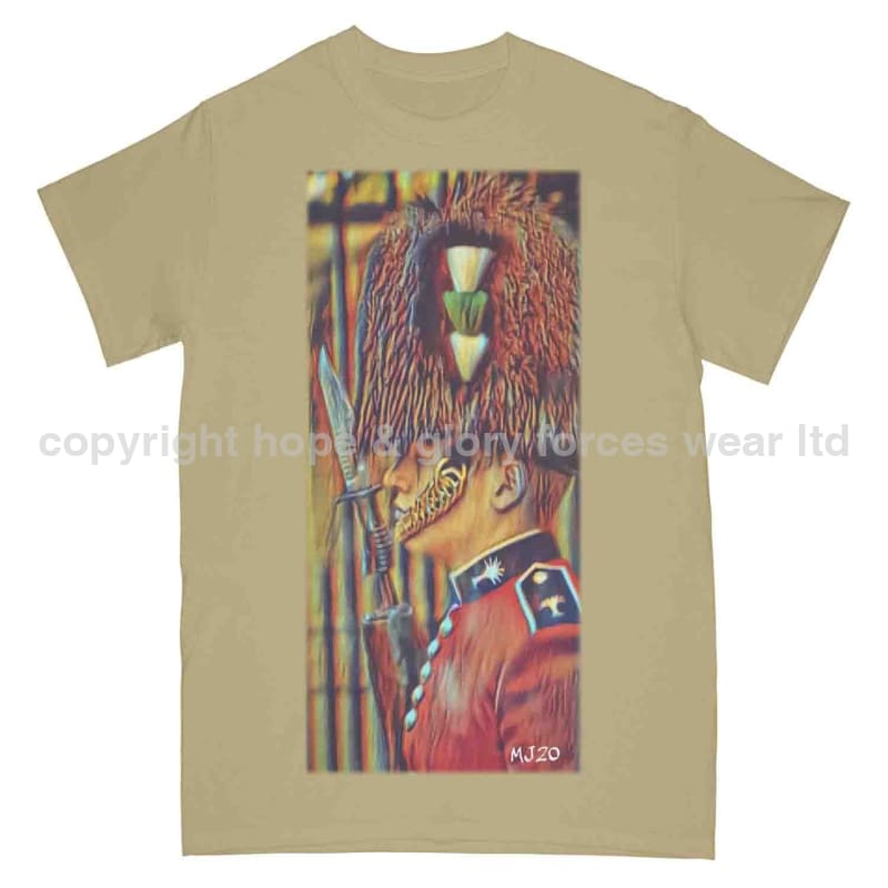 Welsh Guards Ceremonial On Parade Art Printed T-Shirt