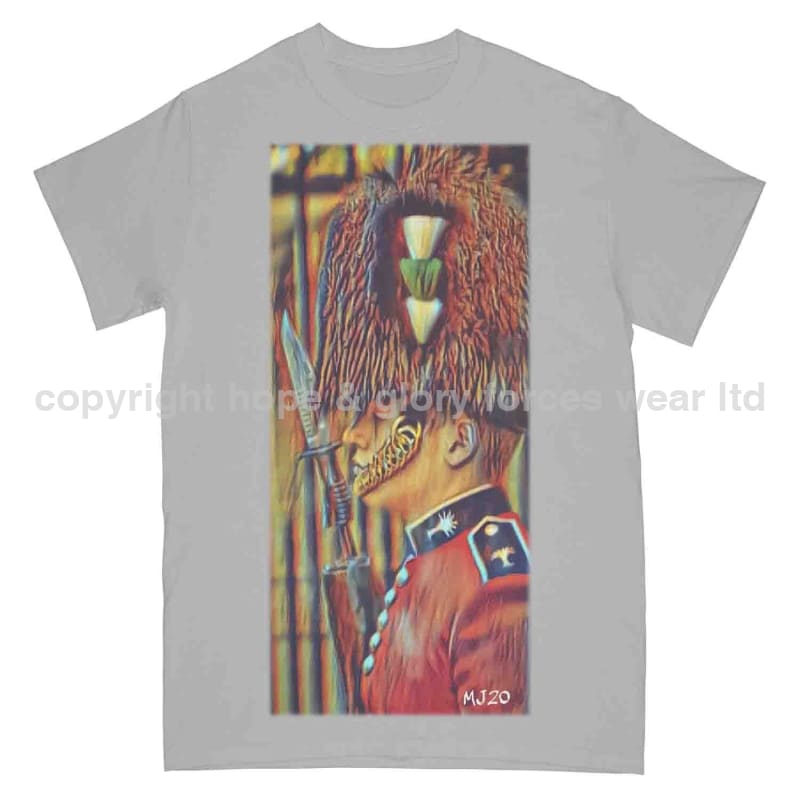 Welsh Guards Ceremonial On Parade Art Printed T-Shirt