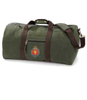 Welsh Guards Vintage Canvas Holdall