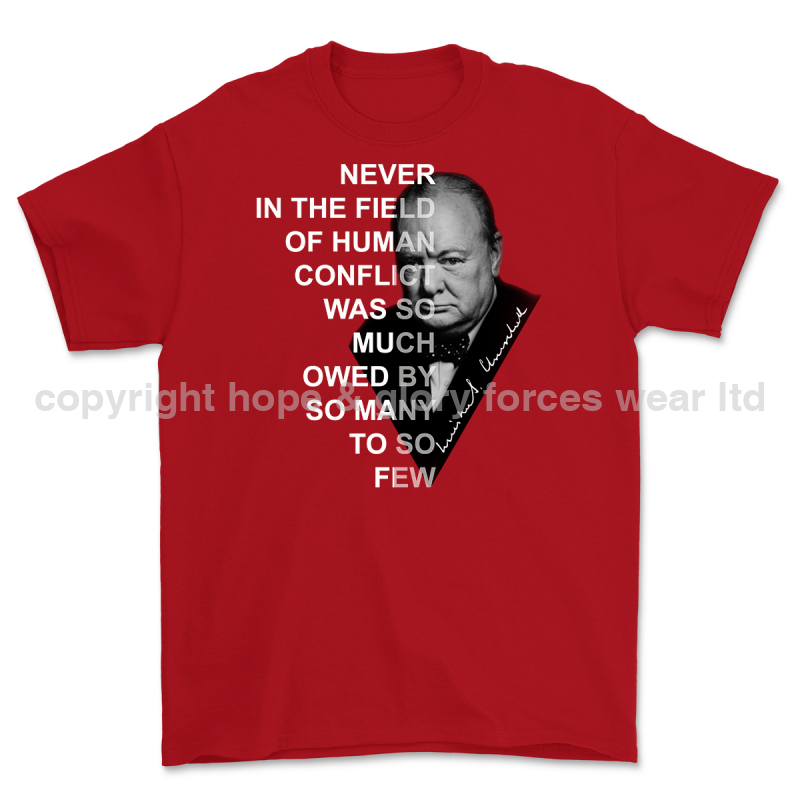 Winston Churchill 'So Much Owed' Printed T-Shirt