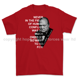 Winston Churchill 'So Much Owed' Printed T-Shirt