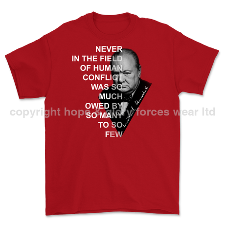 Winston Churchill 'So Much Owed' Printed T-Shirt