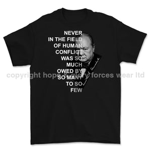 Winston Churchill 'So Much Owed' Printed T-Shirt