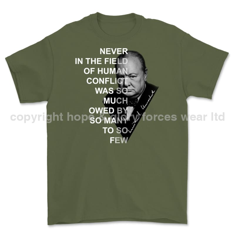 Winston Churchill 'So Much Owed' Printed T-Shirt