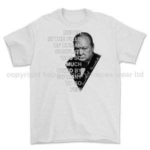 Winston Churchill 'So Much Owed' Printed T-Shirt