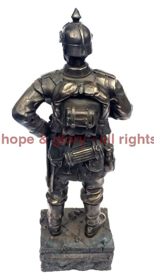 Ww1 German Soldier Bronze Statue Military