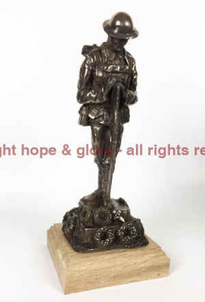 Military Statue - WW1 Remembrance Tommy Cold Cast Bronze Military Statue Sculpture