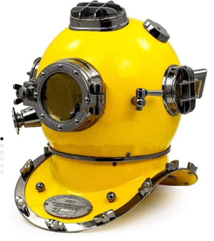 18" Mark V US NAVY DEEP SEA DIVING HELMET IN YELLOW