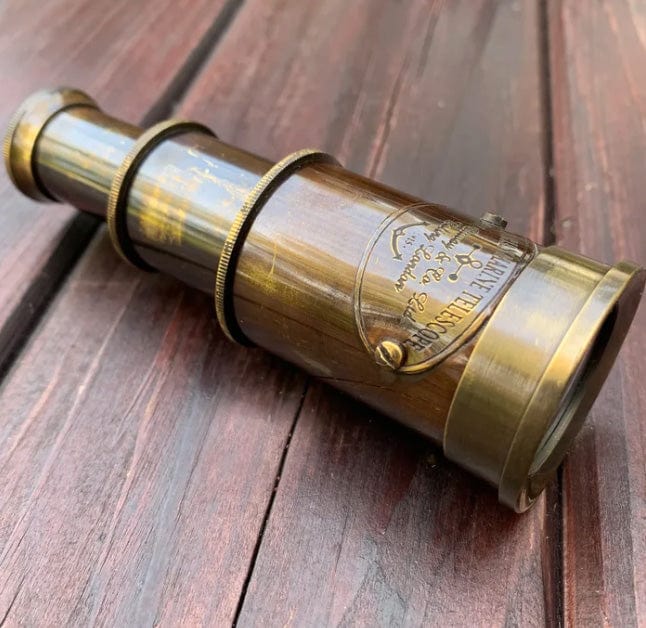 Victorian Brass Marine Nautical Telescope With 2024 wooden box ~ Perfect Spyglass Focal Point collapse Telescope ~ Best gifts