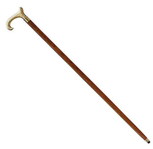 BRASS AND ROSEWOOD WALKING STICK