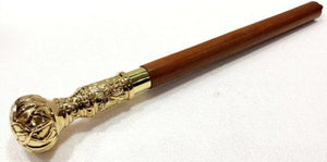 BRASS KNOB DESIGNER WOODEN WALKING CANE