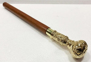 BRASS KNOB DESIGNER WOODEN WALKING CANE