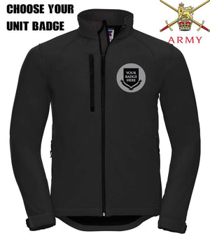 BRITISH ARMY UNITS Embroidered 3 Layer Softshell Jacket