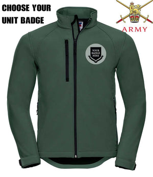 BRITISH ARMY UNITS Embroidered 3 Layer Softshell Jacket