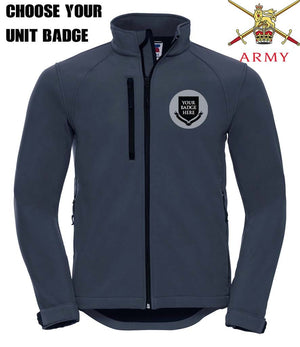 BRITISH ARMY UNITS Embroidered 3 Layer Softshell Jacket