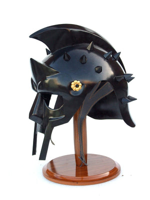 MAXIMUS GLADIATOR ROMAN LEGION HELMET IN BLACK