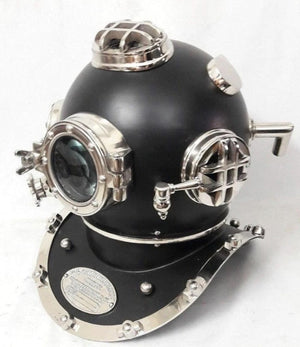 US NAVY MARK V DIVING HELMET IN BLACK