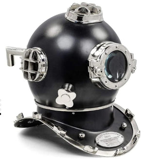 US NAVY MARK V DIVING HELMET IN BLACK