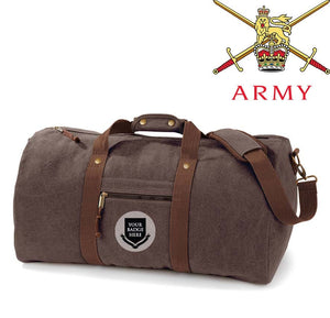 BRITISH ARMY Regiments Vintage Canvas Holdall