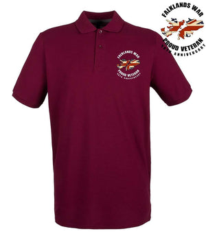 FALKLANDS WAR VETERAN 40th Anniversary Embroidered Polo Shirt