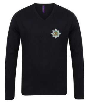 V Neck Sweater - The Irish Guards Lightweight V Neck Sweater