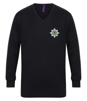 V Neck Sweater - The Irish Guards Lightweight V Neck Sweater