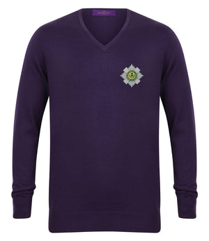 V Neck Sweater - The Scots Guards Lightweight V Neck Sweater