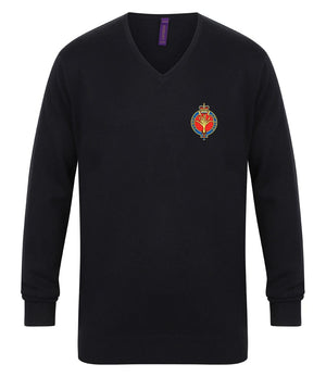 V Neck Sweater - The Welsh Guards Lightweight V Neck Sweater